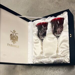 Fabergé Burgundy Crystal Goblet